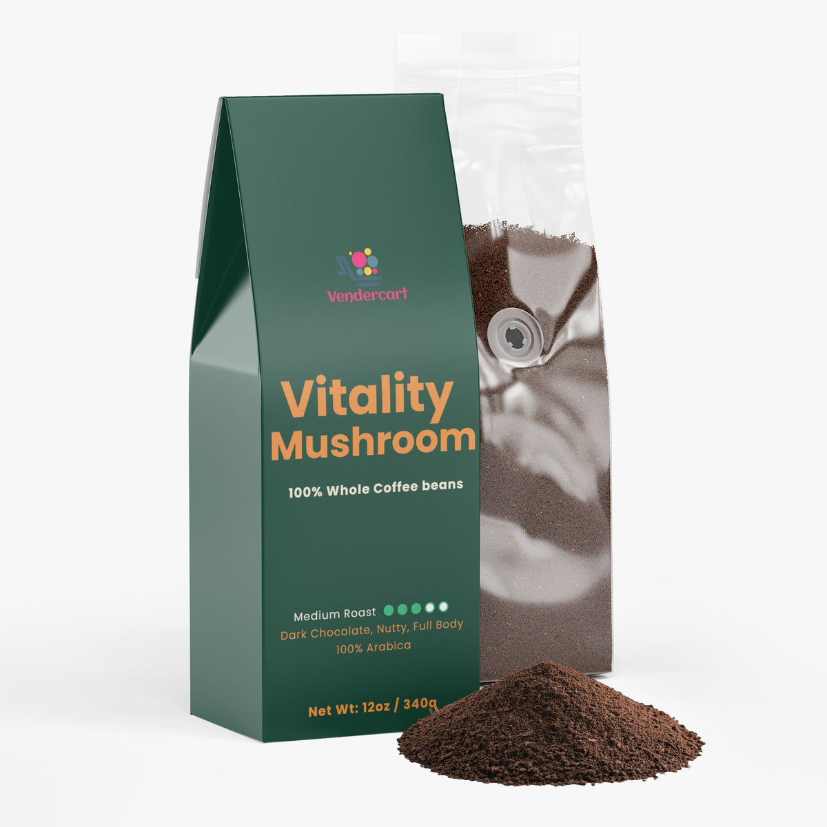 Vitality Mushroom Coffee (Medium Roast)
