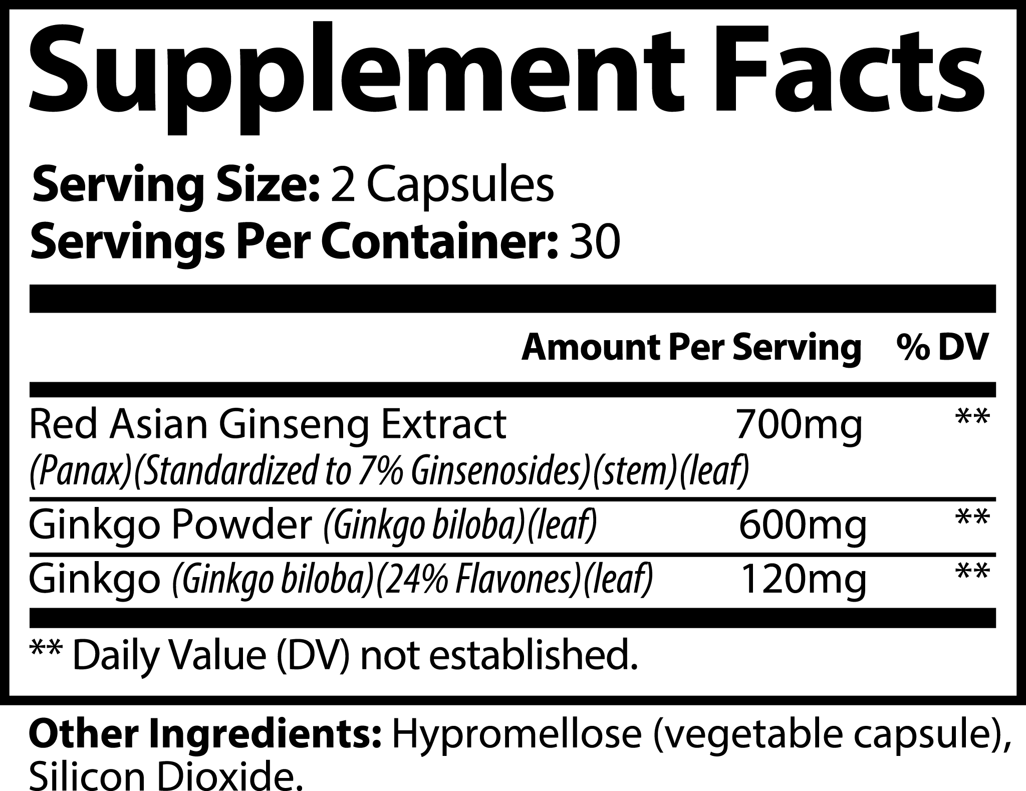 Ginkgo Biloba + Ginseng Vendercart